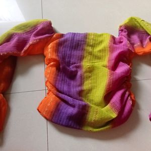 cute multi colour home made top