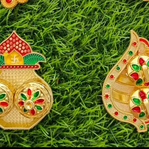 🆕 5 Piece Pooja Plate 🌼 Kankavati🌼Rakhi Gift🎁