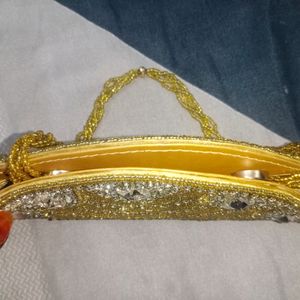 New Golden Bridal Clutch Fancy  For Women