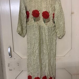 Front Slit Kurta Floral