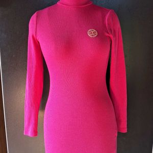 Hot Pink Mini Fitted Dress