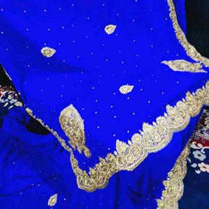 Blue Saree Party Wear