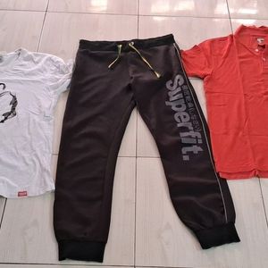 2 T Shirts With 1 Jogging Pant For Men