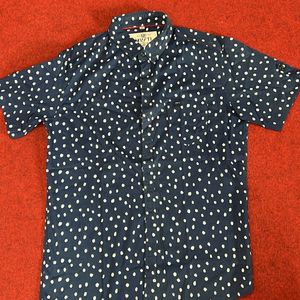 Navy Blue Dotted Shirt