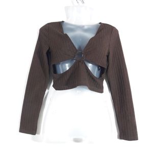 Coffee Brown Crop Top (Women's)