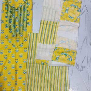 Pure Cotton Suit Set Material 3pc Unstitched