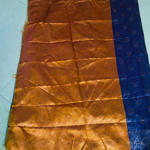 Navy Blue Colour Banarasi Silk Gadwal Design Saree