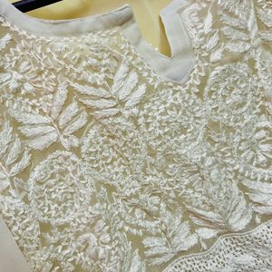 Chikankari White Top