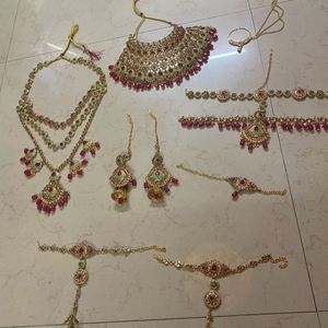 Mint And Ruby Pink Bridal set