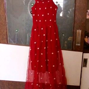 Cherry Colour Dress