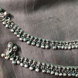 Pure Silver Vintage Ghungroo Payal (Pair)