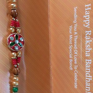 Stone Petaled Rakhi For Raksha Bandhan