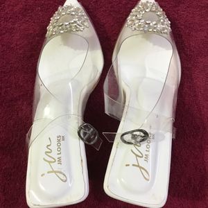 Transparent White Heels Uk 4(Indian 37)