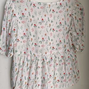 Women Floral Peplum Top