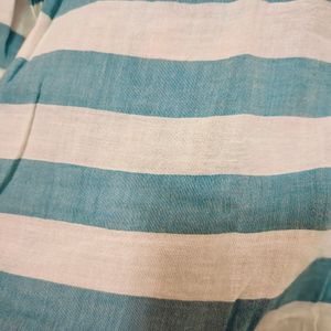 Sky And White Striped Top 36/38 Bust