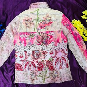 Guess pink multi colour vintage shirt