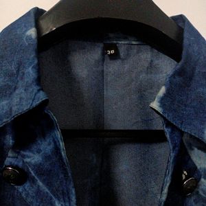 Navy Blue Shaded Jacket For Women