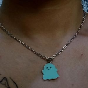 Cute Ghost Teal Charm Pendant