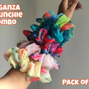 ORGANZA SCRUNCHIE Set  Of 5