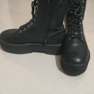 H&M Black Platform Boots