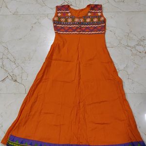 Sleeveless Ladies Top Orange Colour