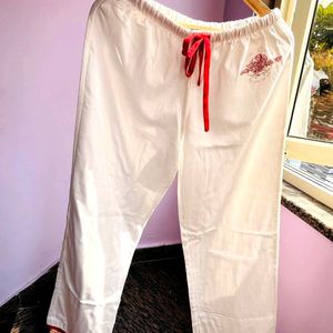 Punk White Satin Cotton Pajama