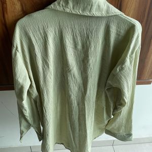 Oversized Pastel Green Shirt Kdrama Inspired