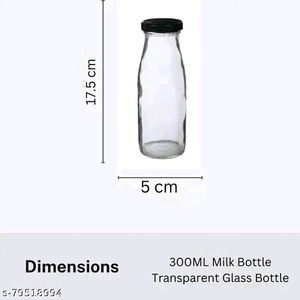 300 Ml Glass Bottle For Milkshake