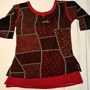 New Print Sharara with Short Kurti (3-4 Years)