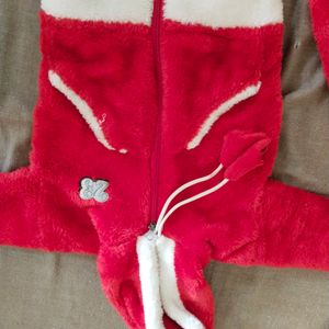 Santa Woolen Dress Set For Infants