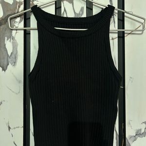 Black Crop Bodycone Dress