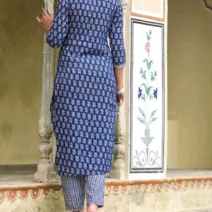 Floral Printed Kurta & Pant Set With Dupatta