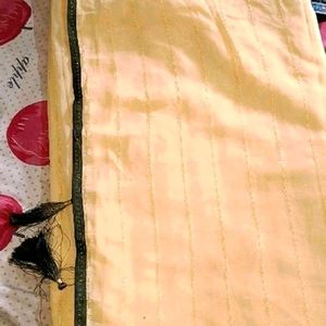 Georgatte Saree With Stitched Blouse