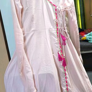 Women Pink Bugalbandi Kurta With Full Sleeve