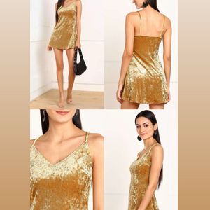 Golden Shimmer Bodycon Dress