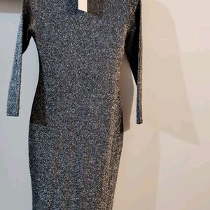 Silver Midi Dress