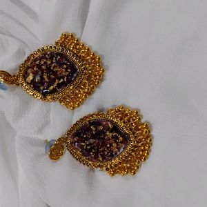 Resin Jhumka Or Earrings