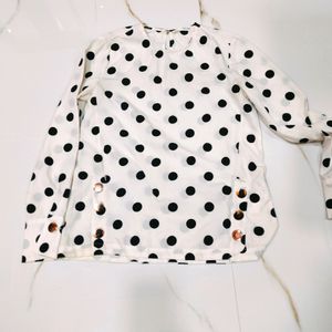 Polka Dot Korean Top