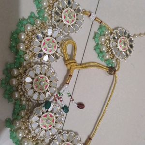 Pista Perl & Mirror Choker Set ( NO EARRING)