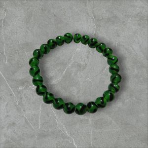 3pcs Set of handmade Green glass beads bracelets