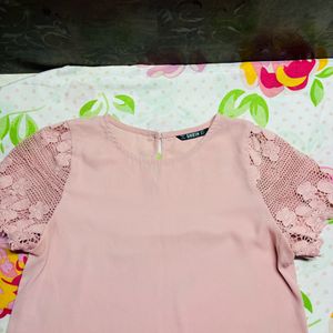 Pink Top With Beautiful Sleeves