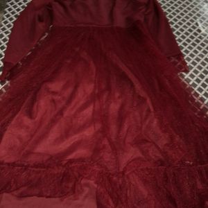 Princess Maroon Colour Gown