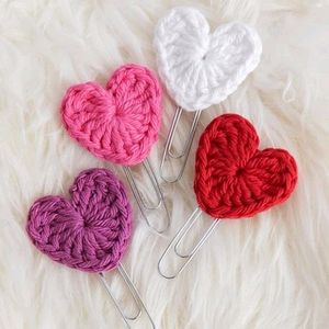 Crochet Heart Clips