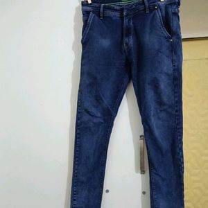 Men Denim Navy Blue Jeans