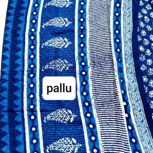 New Indigo Pure Cotton Saree 1