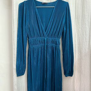 zara blue dress