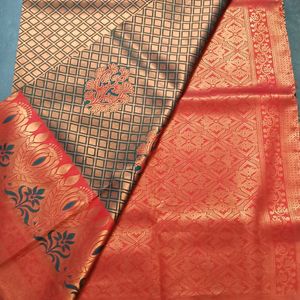 Beautiful Kerala Silk Saree With Blouse Piece