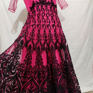 Beautiful Party Wear Net Heavy Embroidery Gown