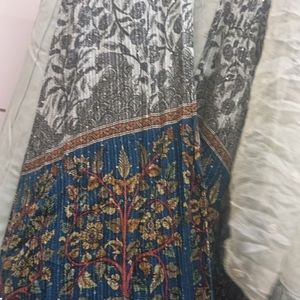 double shade gown with joint shrug and dupatta