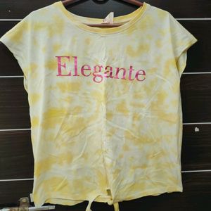 Tue Die Yellow Boxy T Shirt